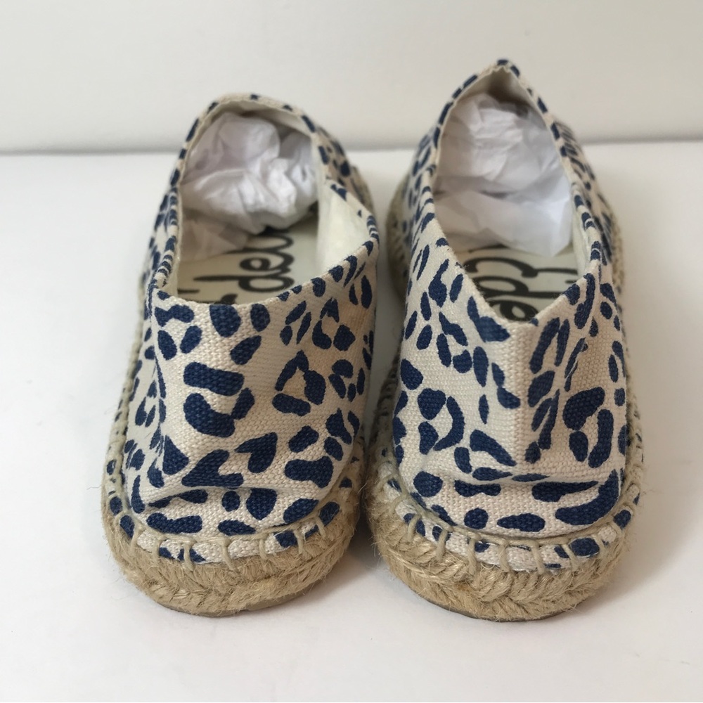 Sam Edelman Leopard Print Verona Espadrilles Dark Blue Tan Beige Womens Size 7.5 - Picture 7 of 13